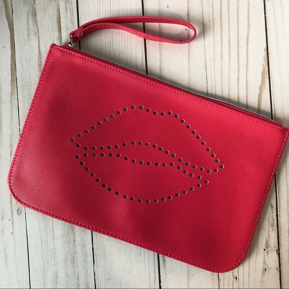 Pink Lip Makeup Bag